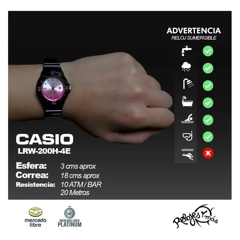 Reloj Casio Dama Lrw-200h  Colores Surtidos/relojesymas