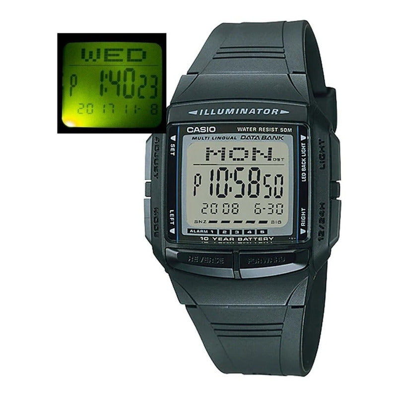 Reloj Casio Db-36 Colores Surtidos/relojesymas Db-36-1av Gris 1a