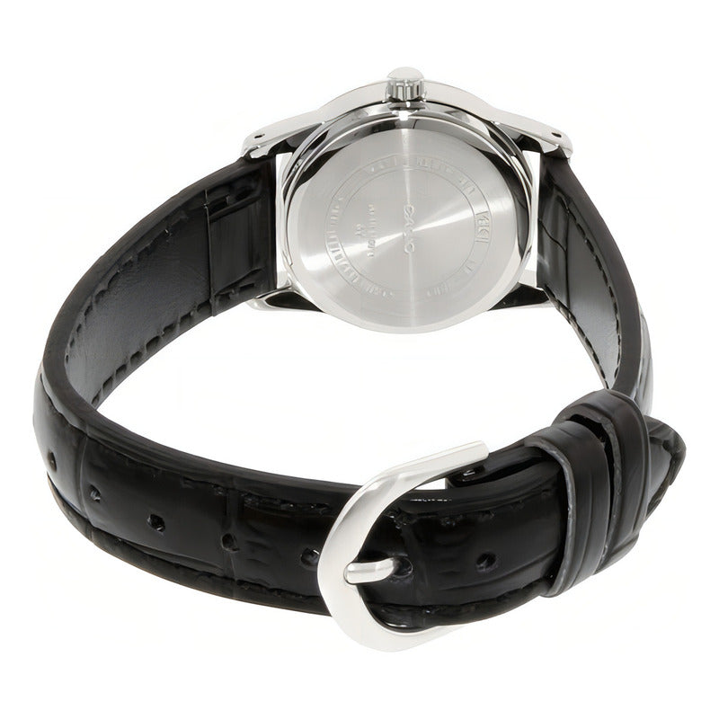 Reloj Casio Dama Ltp-v001l-7b Negro Plateado