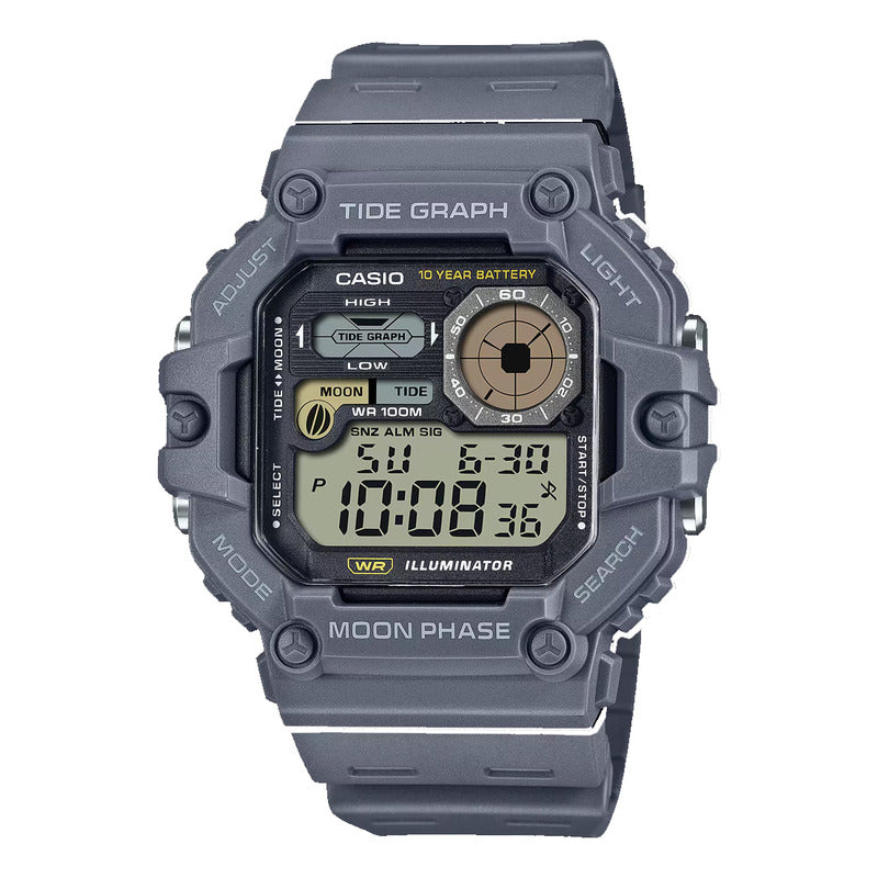 Reloj Casio Ws-1700h-8av Sumergible Original Gris Gris Oscuro