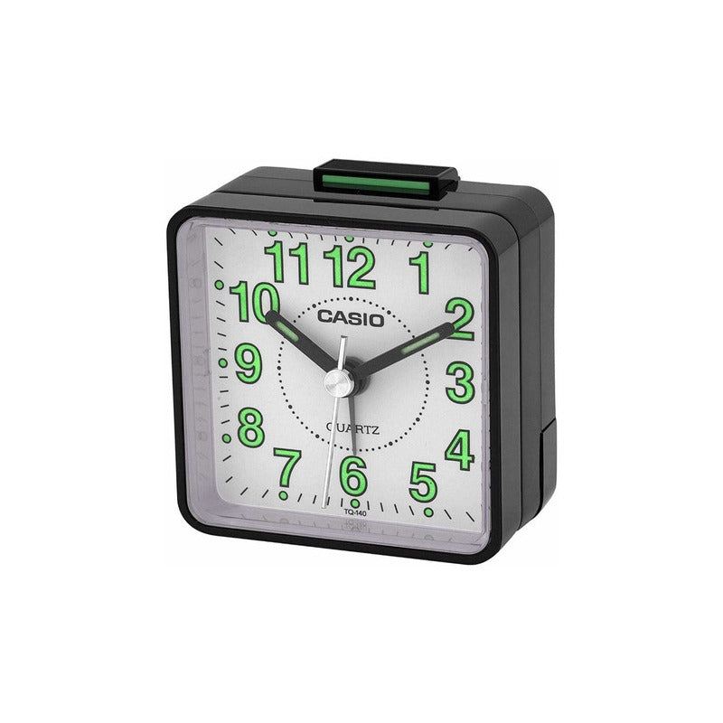 Reloj Despertador Casio Tq 140 Analógico Negro, Con Alarma