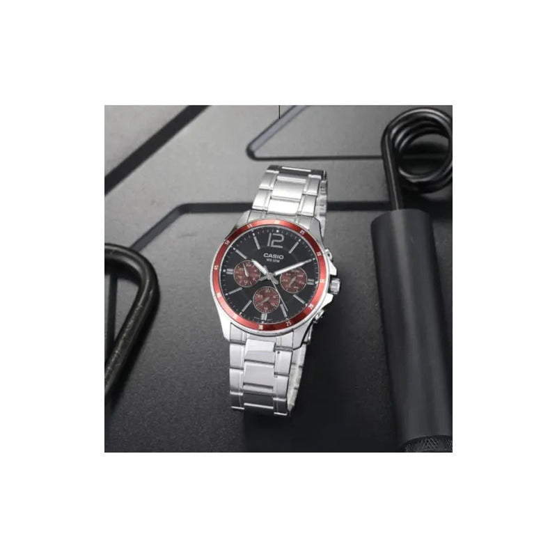 Reloj Casio Hombre Mtp-1374d-5av Original Plateado 5avdf