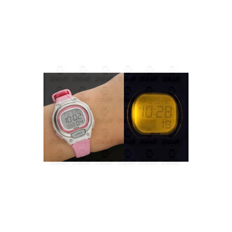 Reloj Casio Digital Lw203-4a Dama Rosa Relojesymas Lw-203-4a