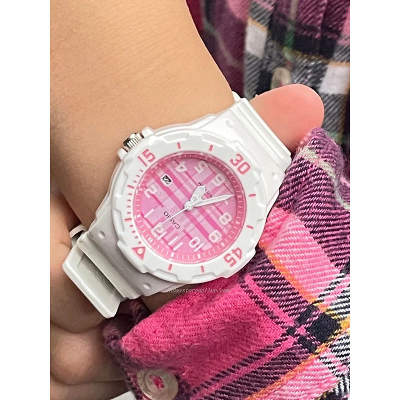 Reloj Casio Sport Lrw-200h-4cvdf Relojesymas Blanco Blanco Rosa