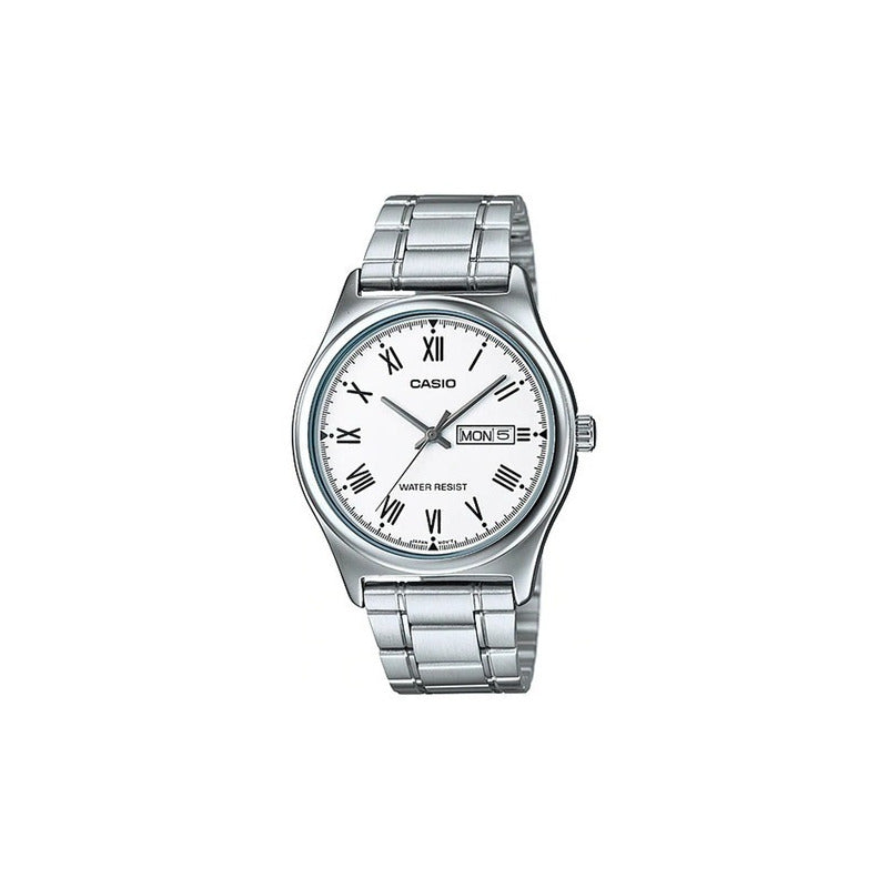 Reloj De Pulsera Casio Mtp-v006d-7b Relojesymas Blanco