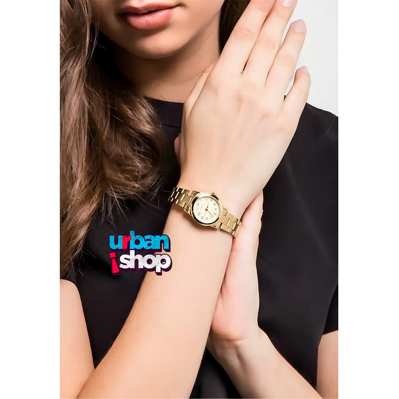 Reloj Mujer Casio Ltp-v001g-9budf Dorado 9b