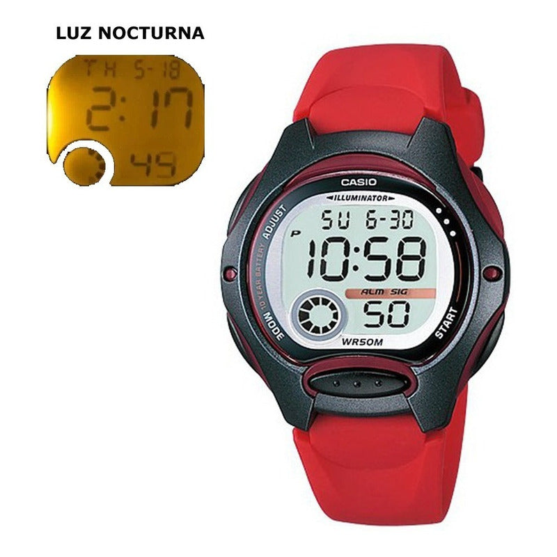 Reloj Casio Lw-200 Colores Surtidos/relojesymas Rojo 4a Rojo Negro Gris