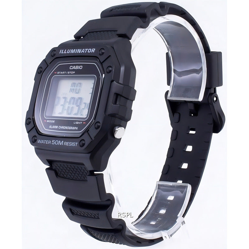 Reloj Pulsera Casio Youth W-218h-1a Negro Gris/negro