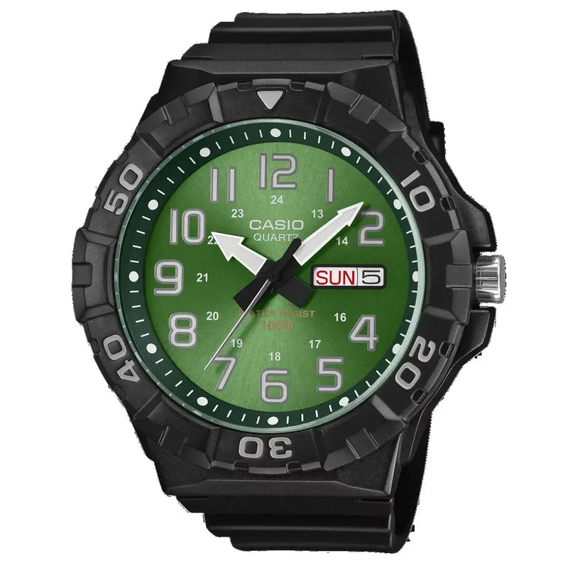 Reloj Casio Hombre Mrw-210h-3b Sumergible Negro Verde