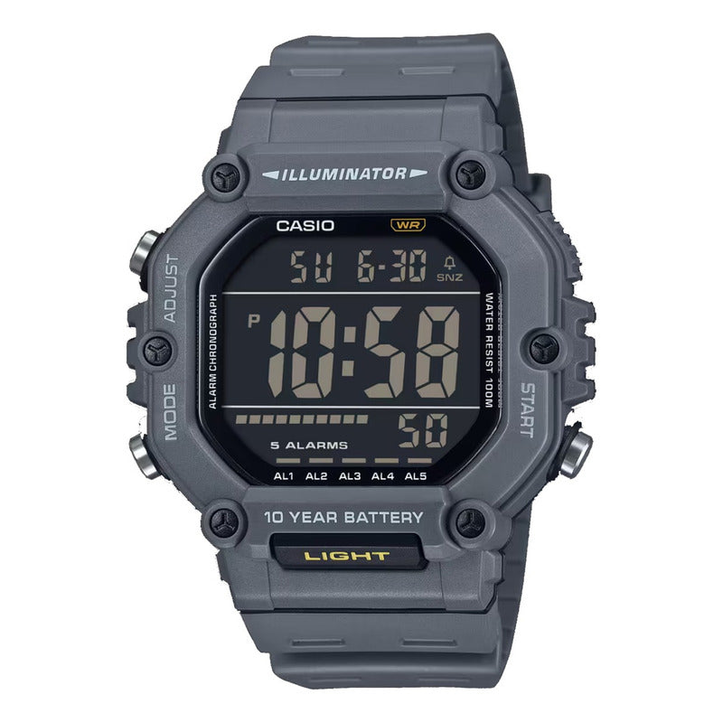 Reloj Casio Ae-1600h-8bv Original Gris Oscuro Azul Acero