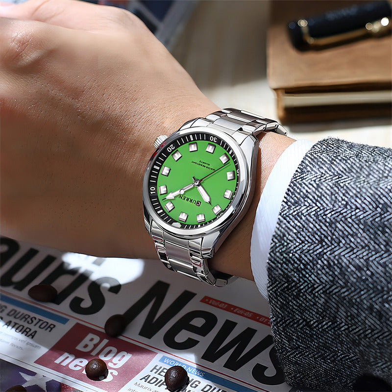 Relojes De Cuarzo Luminosos Curren Fashion Para Hombre Verde