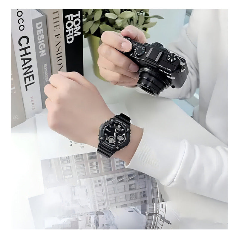Reloj Casio Anadigi Aeq-120w-1avdf Negro Para Hombre