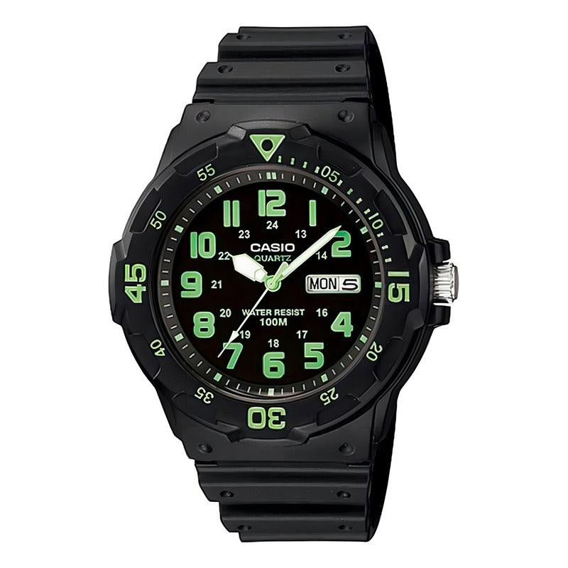 Reloj Pulsera Casio Mrw-200h-3b Con Correa De Resina Color Negro