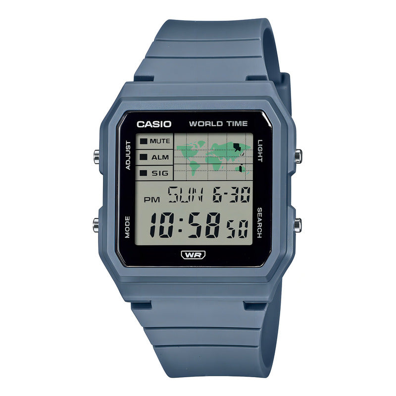 Rejoj Casio Vintage Lf-30w Digital Unixeshora Mundial Malla Azul Blue Wesh
