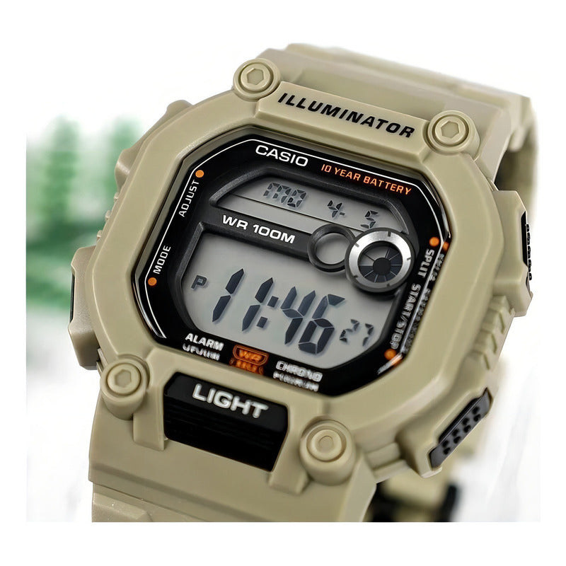 Reloj Casio W-737hx-5av Cuarzo Hombre Blanco Gris Beige