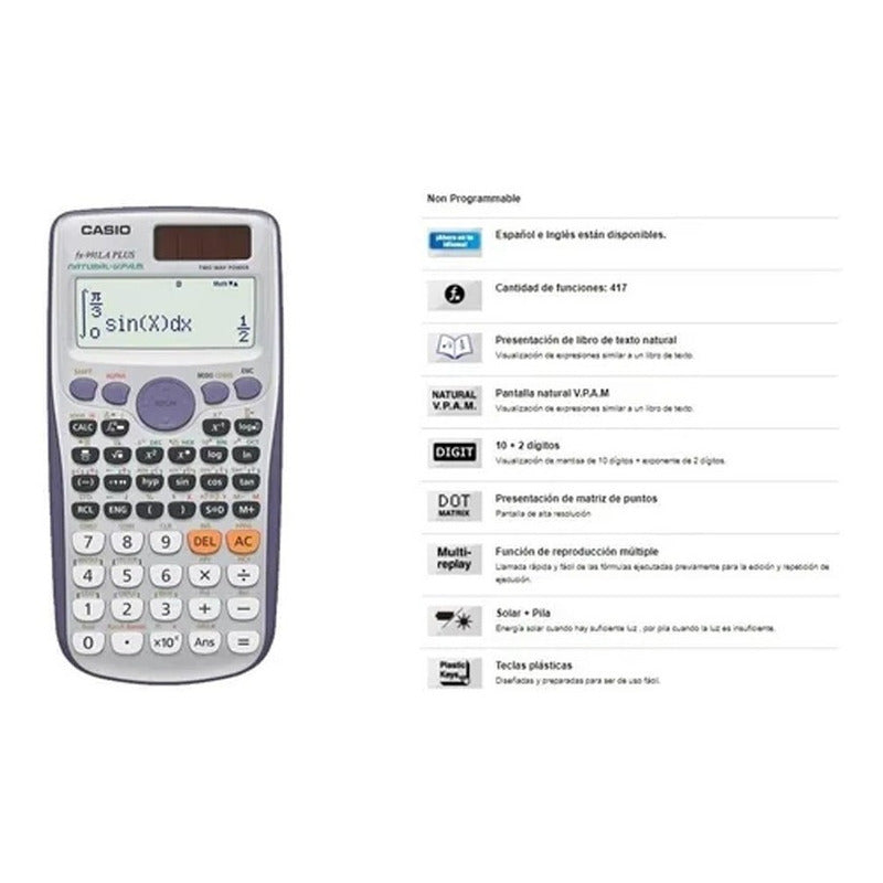 Calculadora Cientifica Casio Fx-991esplus Relojesymas
