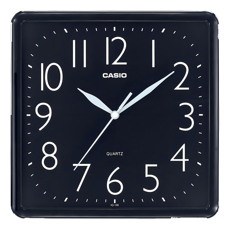 Reloj Pared Casio Iq-06-1df Color De La Estructura Negro Negro (1)
