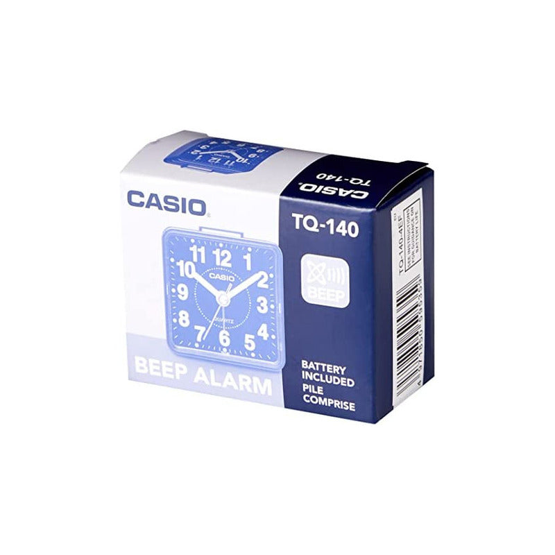 Reloj Despertador Casio Tq-140-4df /relojeria Violeta Color Rojo