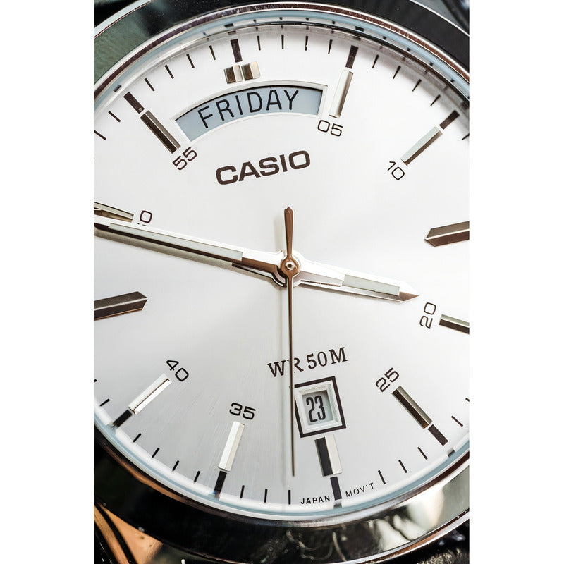 Reloj Casio Mtp_1370l_7av Cuarzo Hombre Color De La Correa Negro