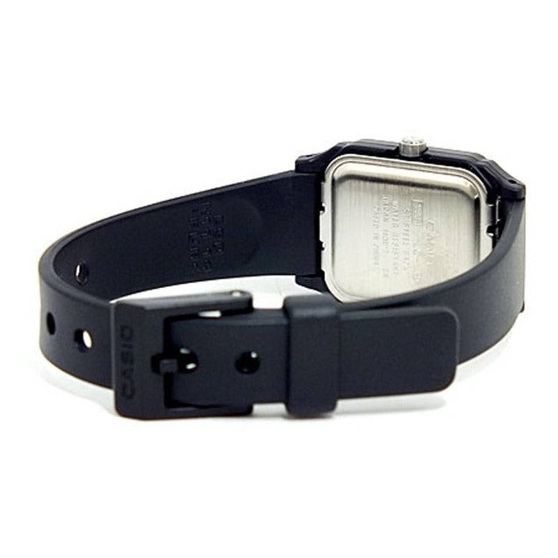 Reloj Casio Dama Lq-142e-1a Resina Original Negro Gris Oscuro