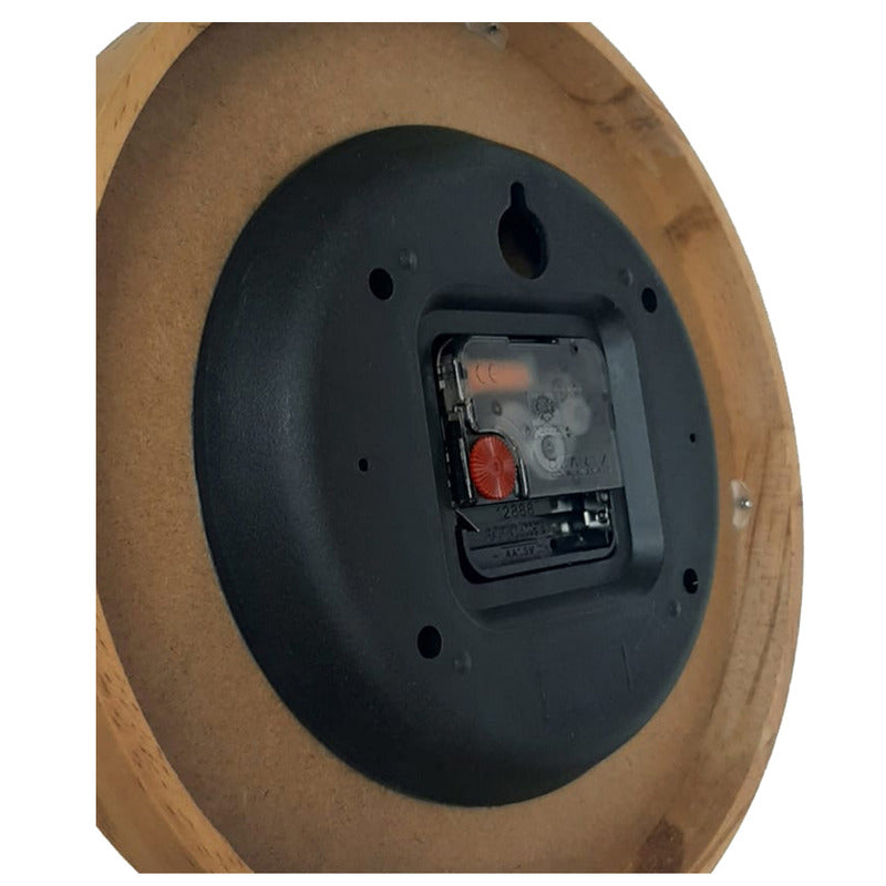 Reloj Pared Madera Siklos 25cm Silencioso Relojesymas Color De La Estructura Marrón Oscuro Color Del Fondo Blanco