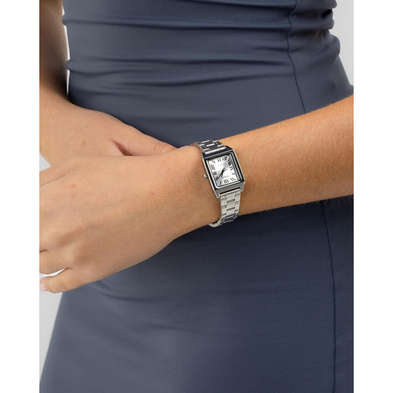 Reloj Casio Ltp-v007d-7b Numeros Romanos Casiocentro Plateado