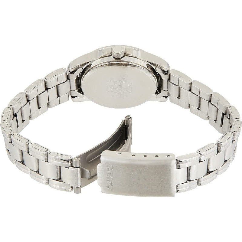 Reloj Casio Acero Inoxidable De Dama Ltp-1215a-7acr Plateado
