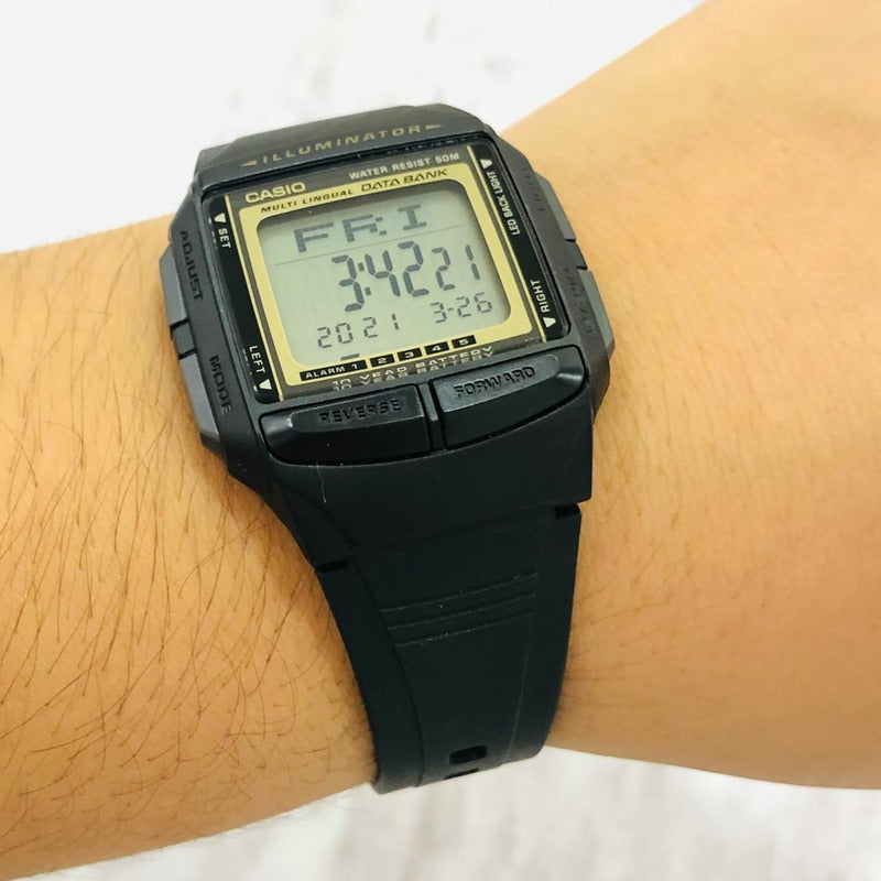 Reloj Casio Hombre Modelo Db-36-9avdf Correa De Resina Negro Relojes De Muñeca