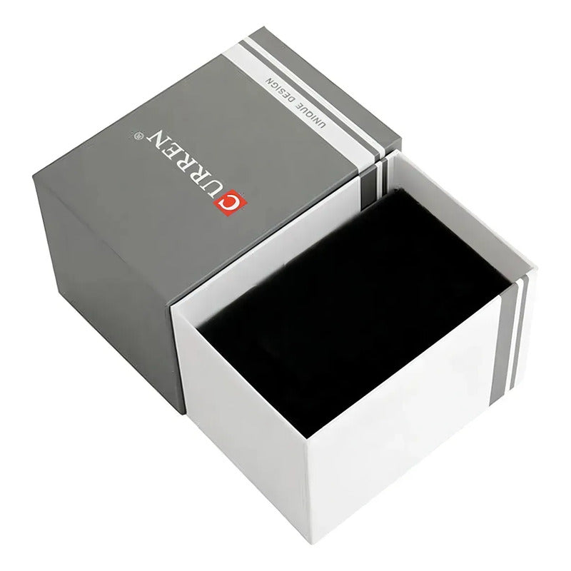 Reloj Curren 8453-2 De Acero Plateado Plateado Verde