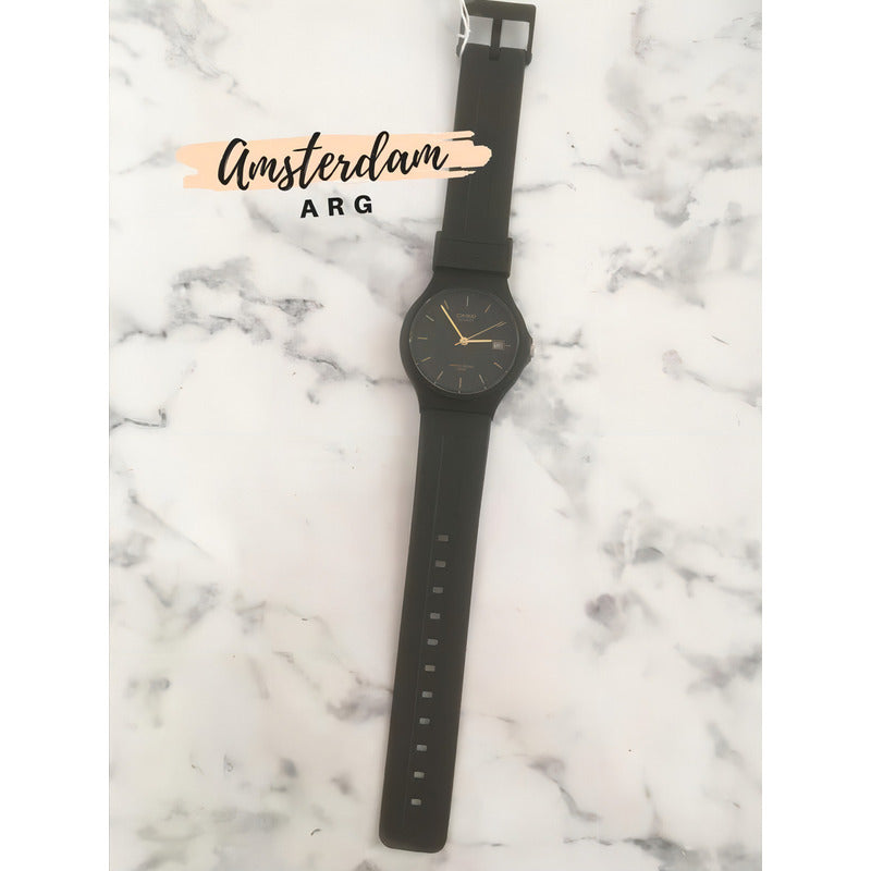 Reloj Casio Analógico Para Hombre, Con Correa Y Fondo Negro