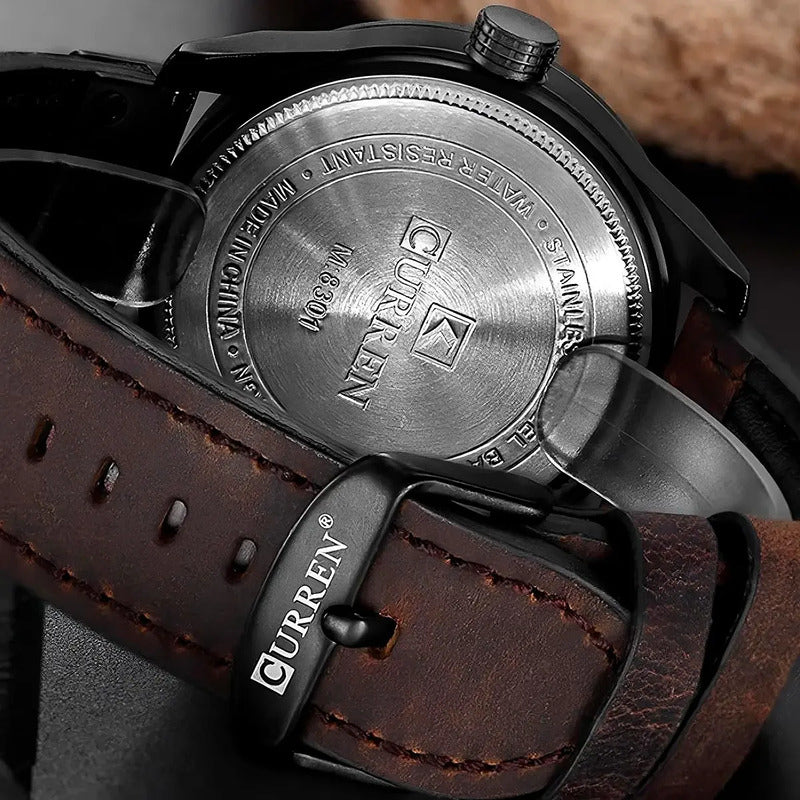 Reloj Para Hombre Curren 8301-2 Con Correa De Cuero Marrón