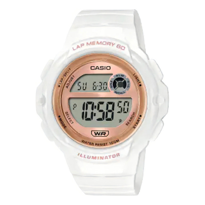 Reloj Casio Digital Lws-1200h-7a2 60 Laps 100m Casiocentro Blanco