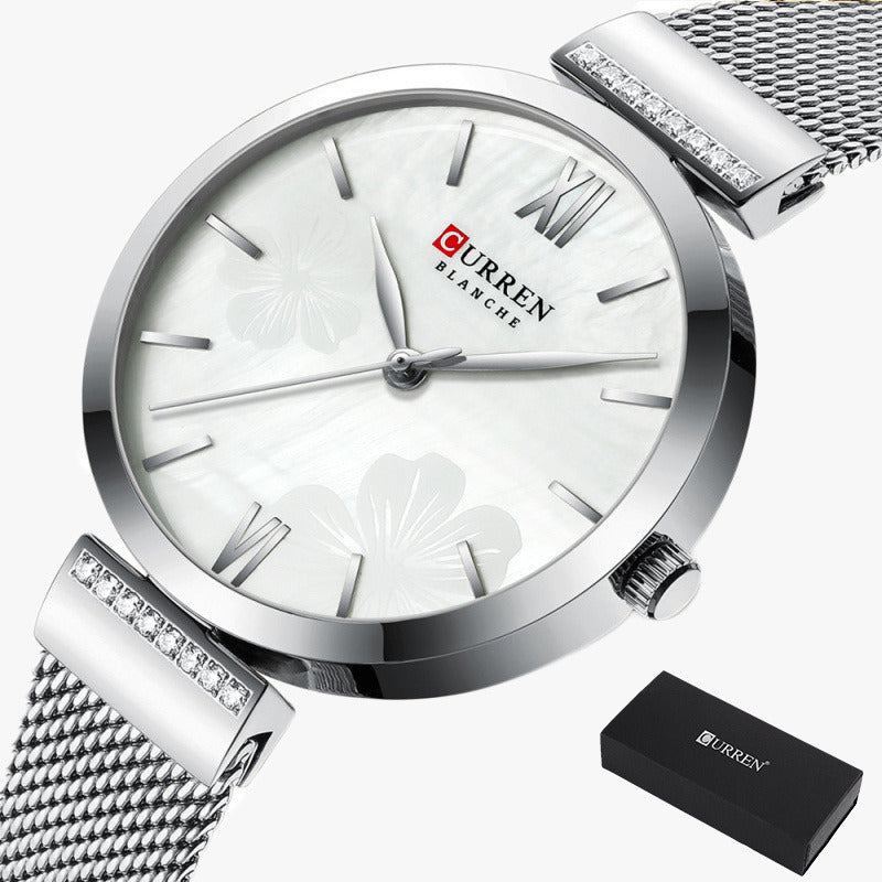 Reloj Curren Dama Cuarzo 9067-1 Original Plateado