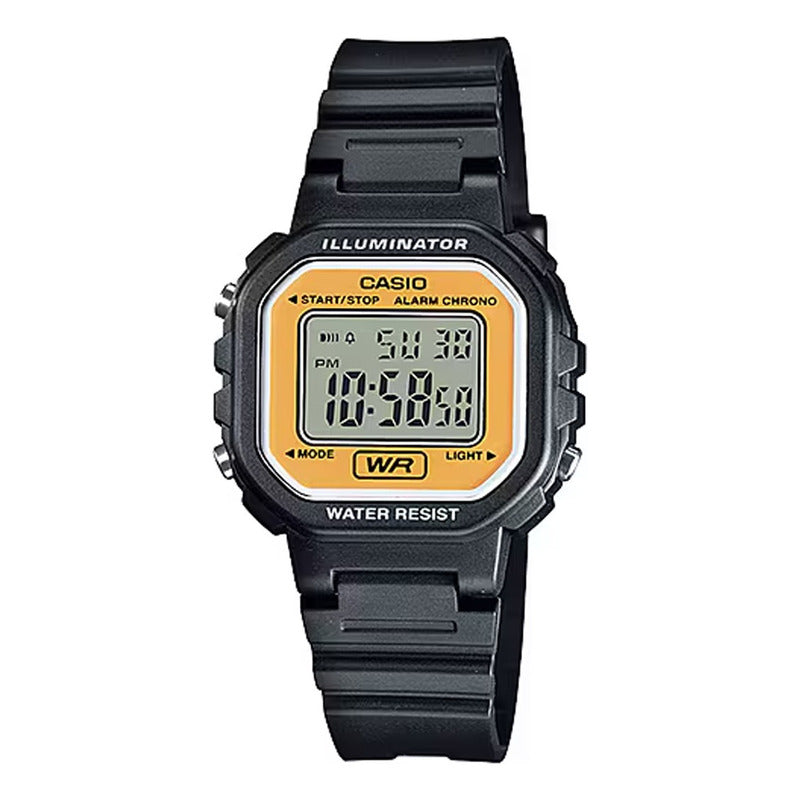 Reloj Casio Dama La-20wh-9a Resina Original Negro Dorado Gris