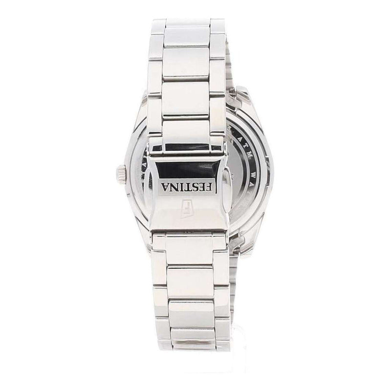 Reloj De Mujer Festina Boyfriend Con Piedras De Acero F16790 Plateado Lavanda / Lila