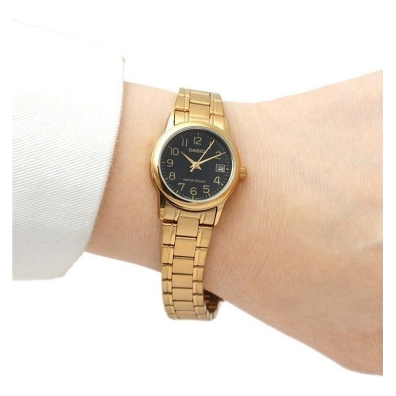 Reloj Casio Dama Ltp-v002g Colores Surtidos/relojesymas Dorado Dorado Negro