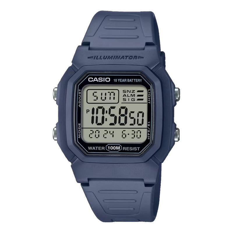 Reloj Casio W-800h-2av Azul Original Azul Acero Negro