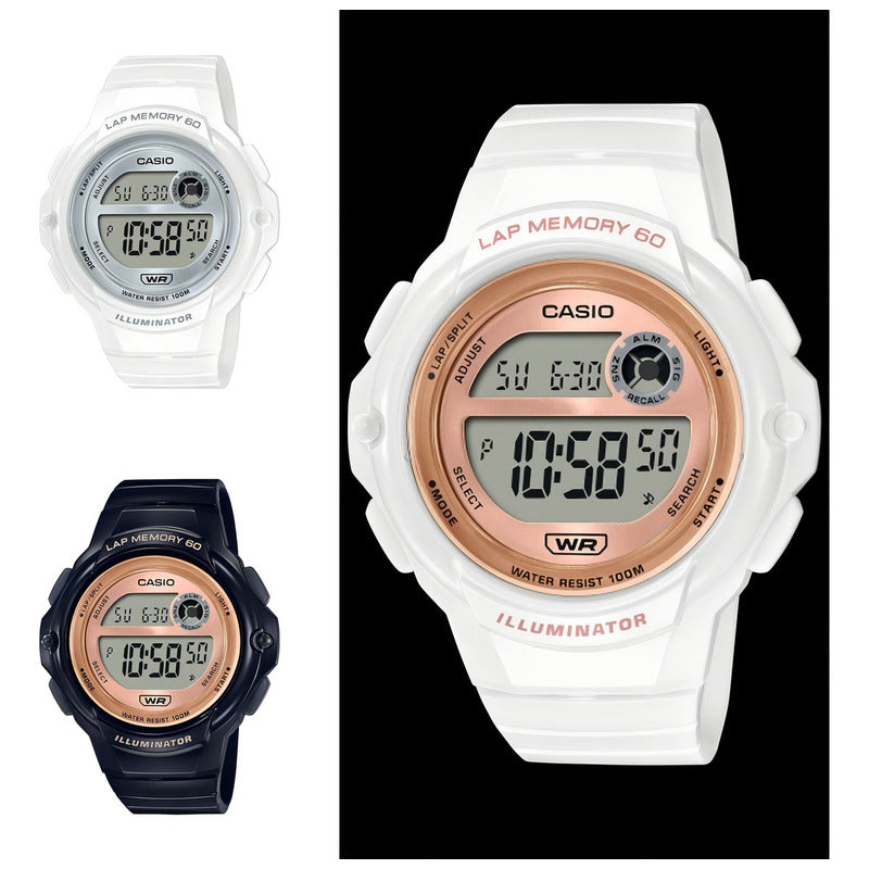 Reloj Casio Digital Lws-1200h-7a2 60 Laps 100m Casiocentro Blanco