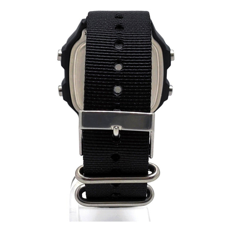 Reloj Pulsera Digital Casio Ae-1200whb-1b Con Correa De Tela Color Negro - Bisel Verde
