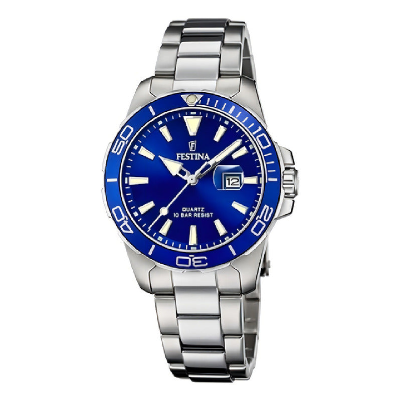 Reloj Festina Mujer Sport Sumergible F20503 Plateado Azul