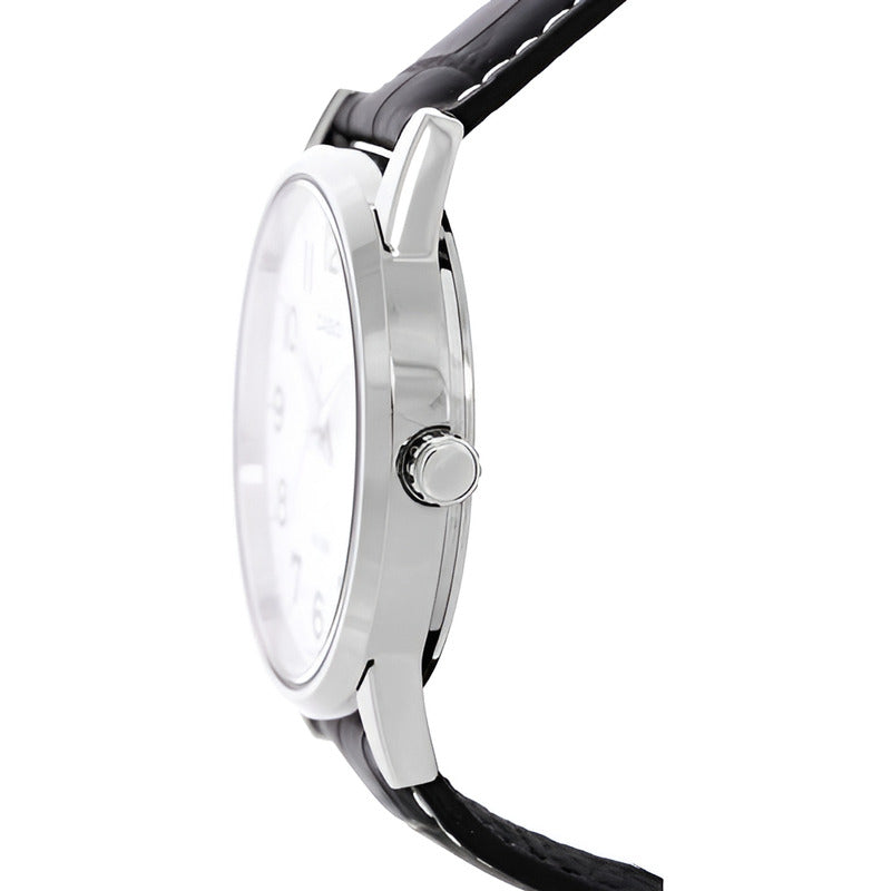 Reloj Casio Mtp-1303l-7bvdf Cuarzo Hombre Color De La Correa Negro Blanco