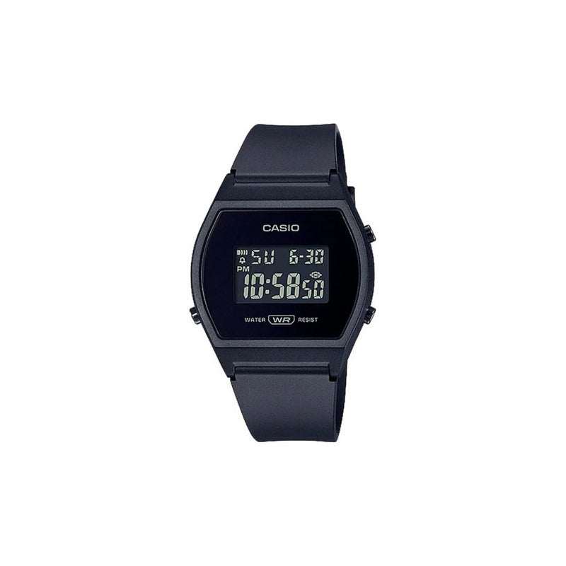 Reloj Casio Youth Digital Resina Dama Lw-204-1b Original Color De La Correa Negro/negro