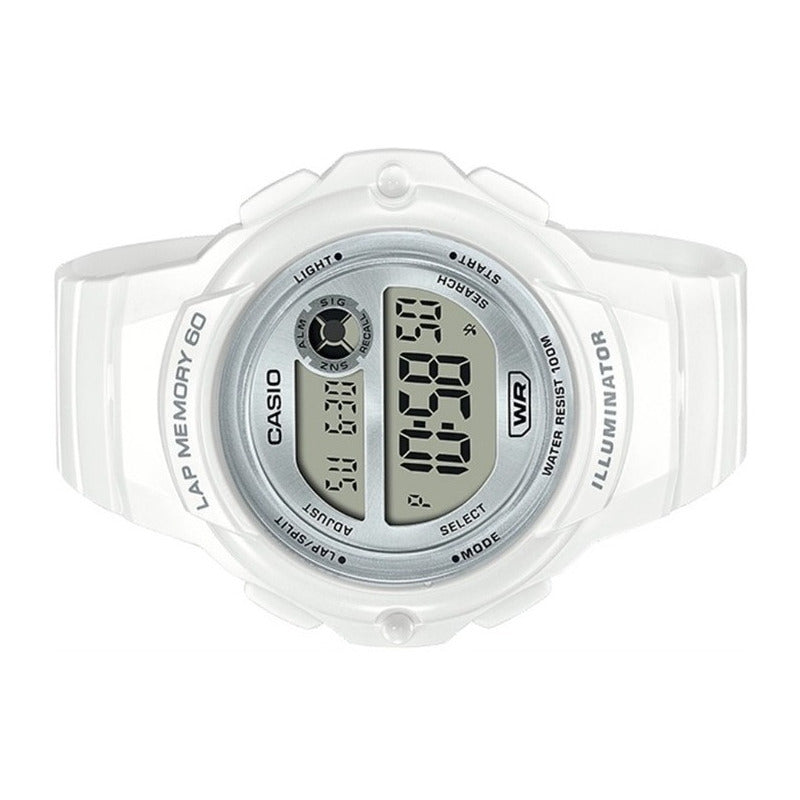 Reloj Casio Digital Lws-1200h-7a1 60 Laps 100m Casiocentro Blanco Gris
