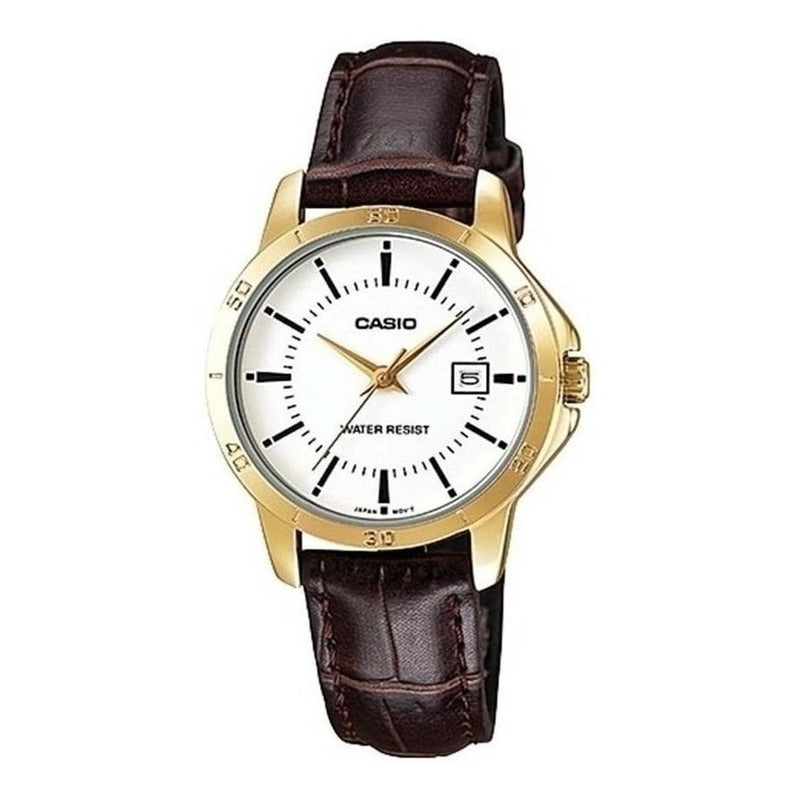 Reloj Casio Mujer Ltp-v004gl-7audf Café
