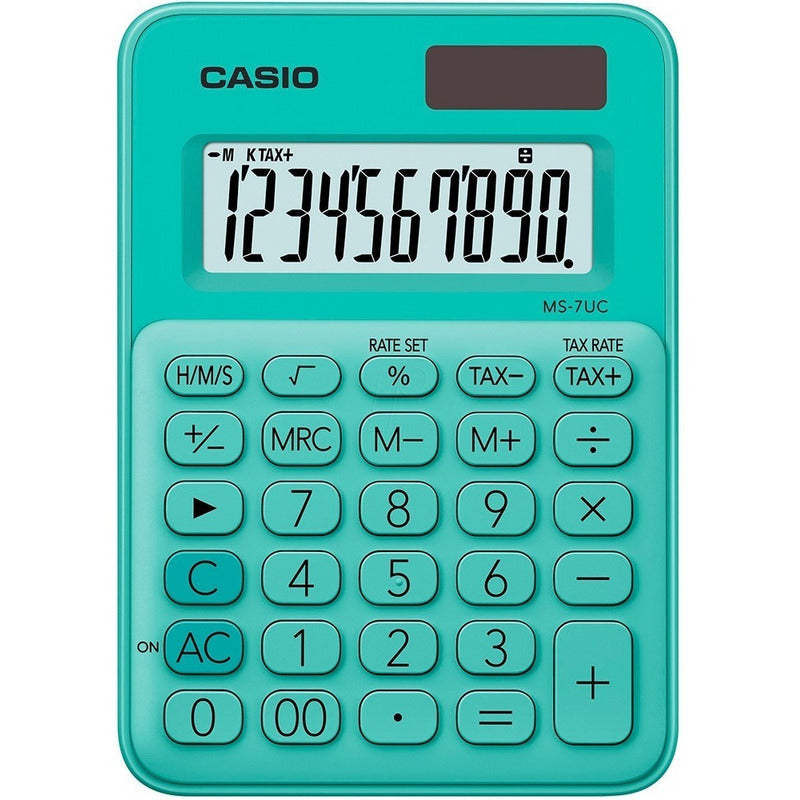 Calculadora Casio Ms-7uc-gn Mesa Original Azul