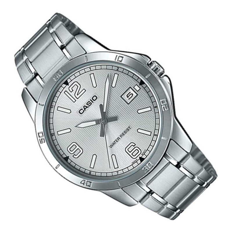 Reloj De Pulsera Casio Enticer Mtp-v004d-7b2 Relojesymas Plateado Gris