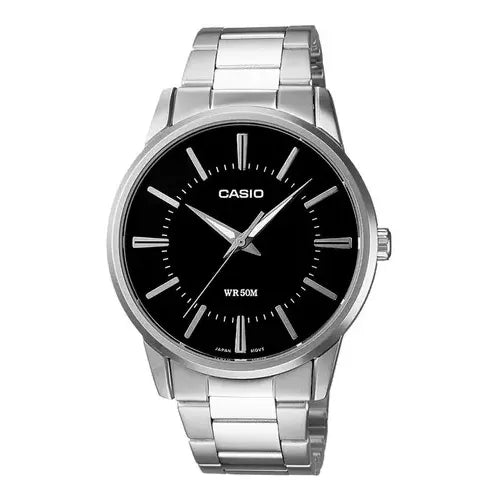 Reloj Casio Hombre Mtp 1303d Acero Inoxidable Original Plateado Negro