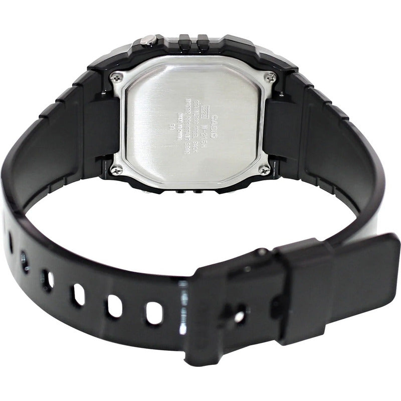 Reloj Casio W-215h-1a2 Hombre Digital Relojesymas Negro Rojo
