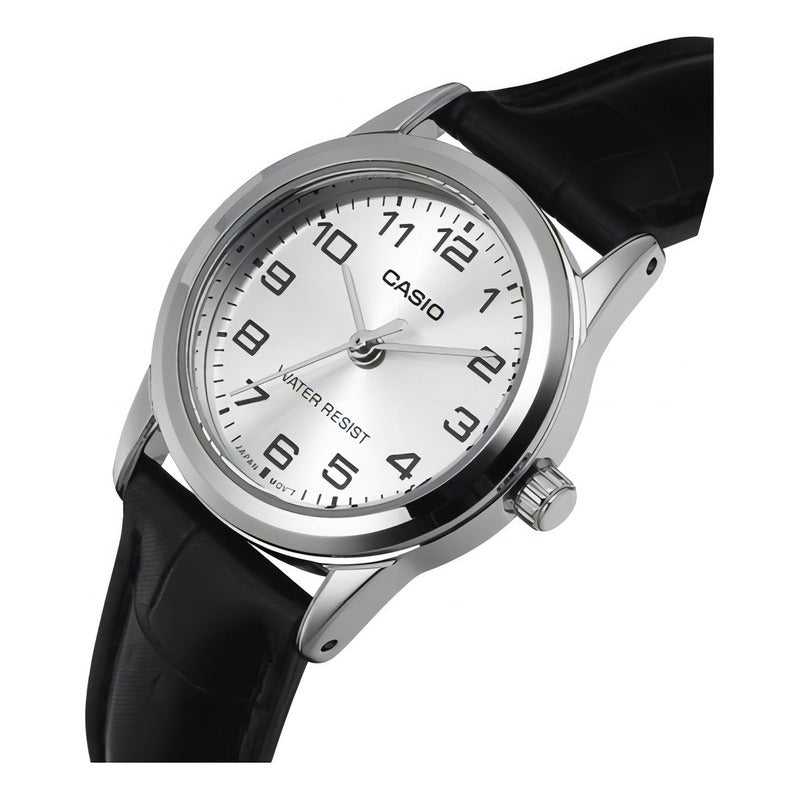 Reloj Casio Dama Ltp-v001l-7b Negro Plateado