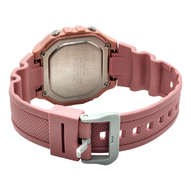 Reloj Deportivo Casio W-218hc-4av Rosa Gris
